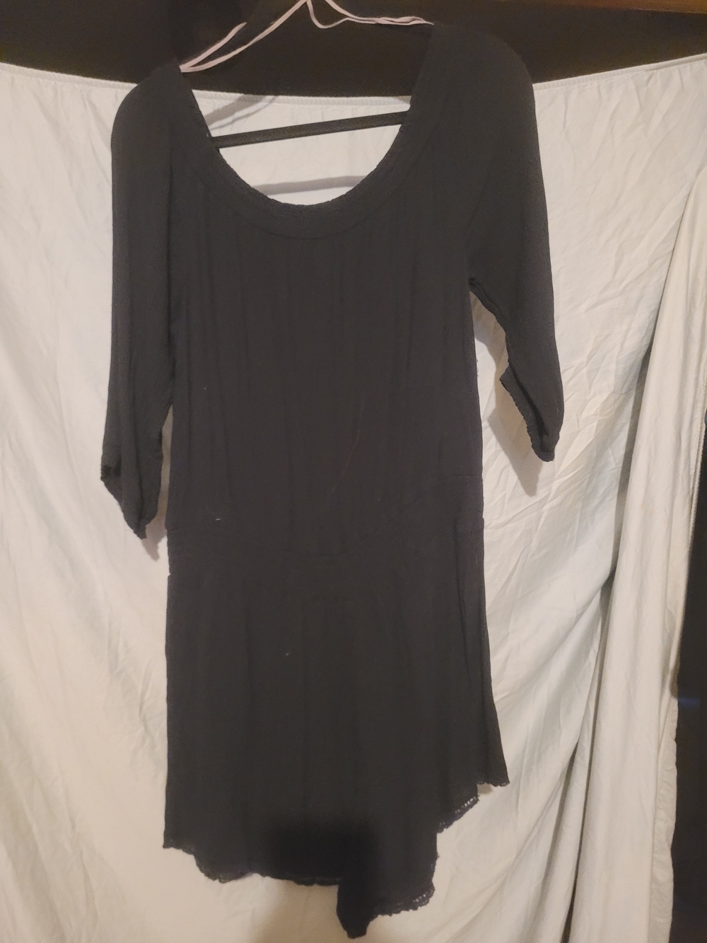 aerie Black Scoop Neck Top